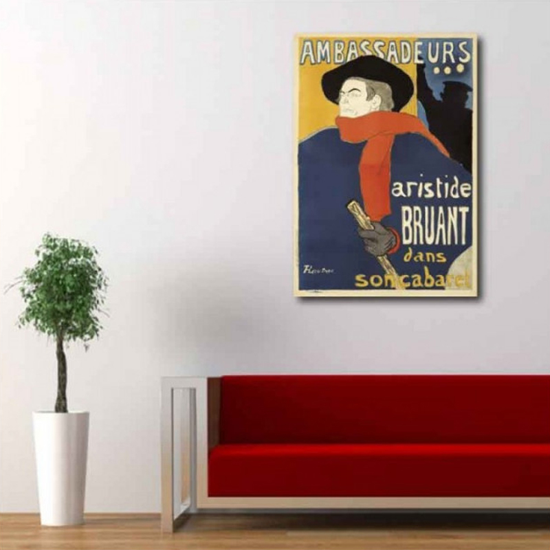 Πίνακας σε καμβά Toulouse Loutrec - Ambassadeurs Poster